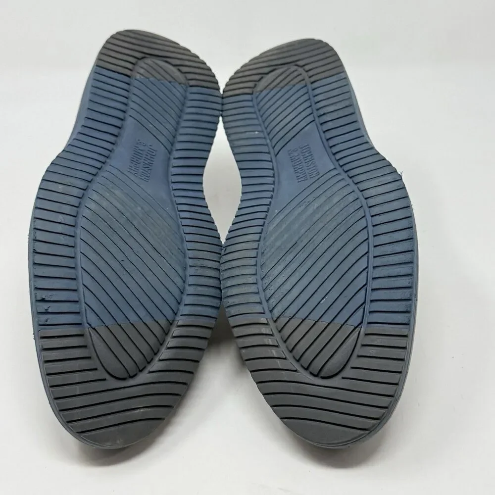 Johnston Murphy Upton Derby Shoes Mens 8.5 M Gray Blue Nubuck Leather Plain Toe